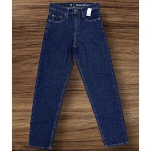 Gap Jeans Teen Size 16 Relaxed Taper Blue Denim Pants Cotton Spandex NWT